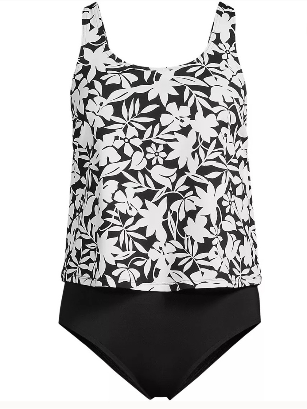 Lands’ End Chlorine Resistant One Piece Scoop Neck Fauxkini Swimsuit NWT Size 2X